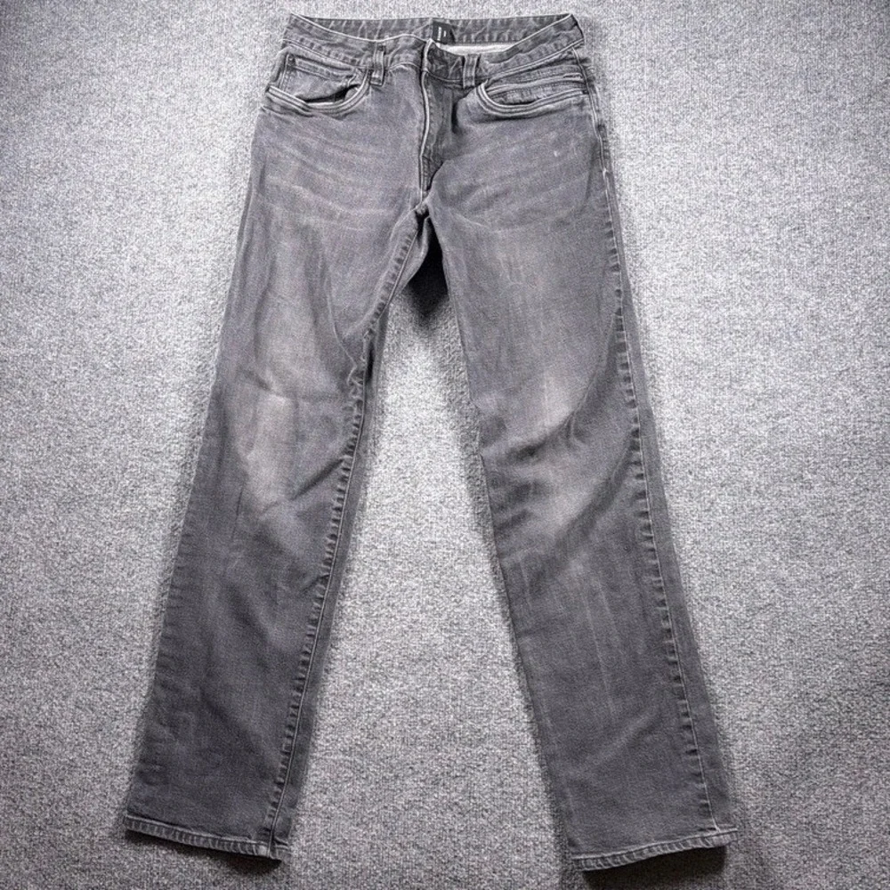 prAna Jeans Mens 32 x 32 Gray Organic Cotton Stretch Straight Leg Denim Pants
